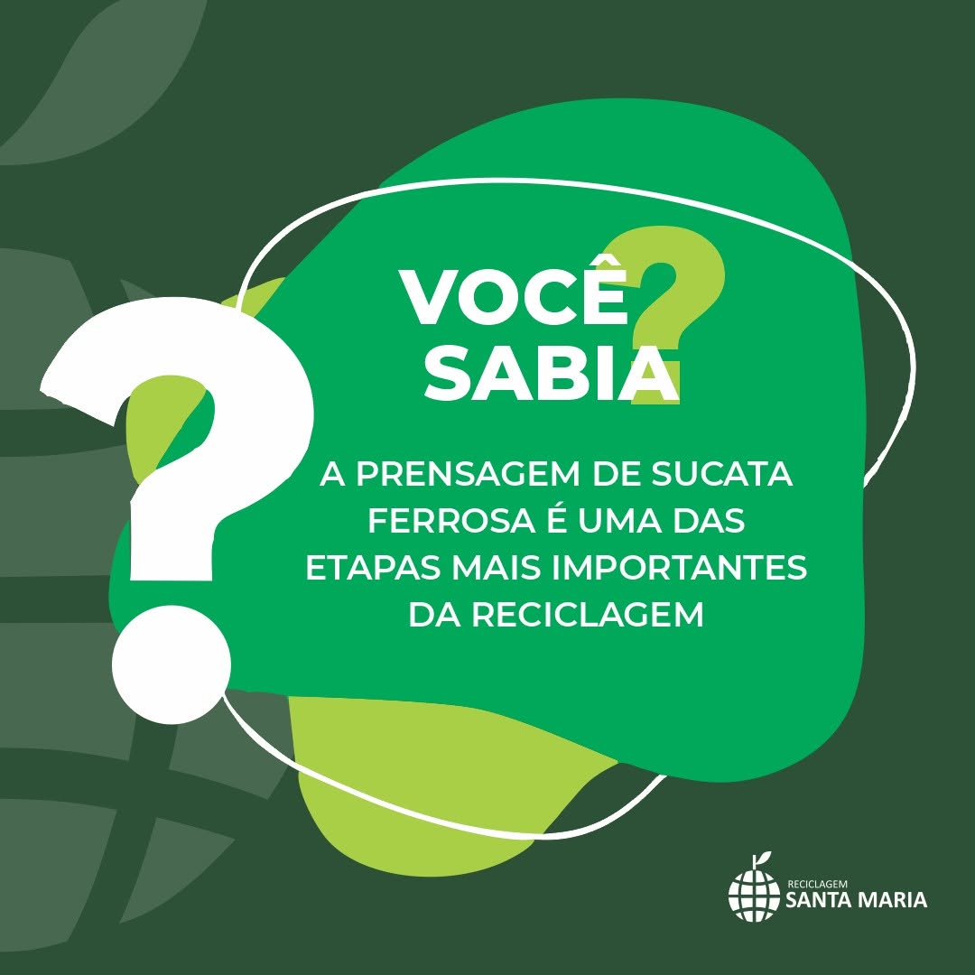 Você sabia que a prensagem de sucata ferrosa é uma das etapas mais importantes da reciclagem?